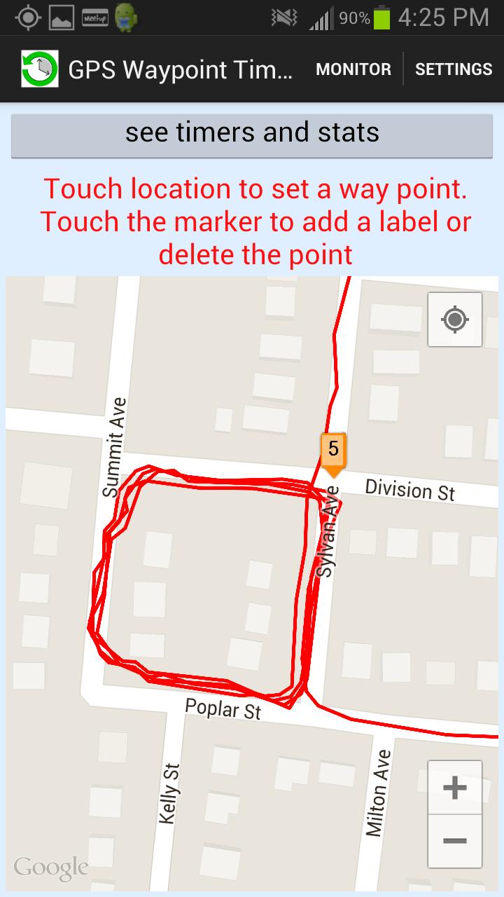Custom GPS Location Timer free