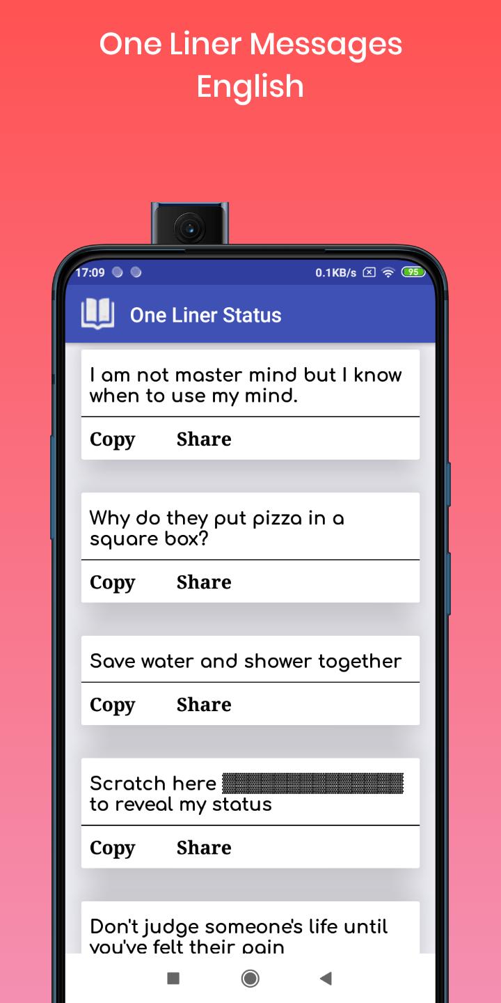 One Liner English Hindi Status Quotes Ads Free