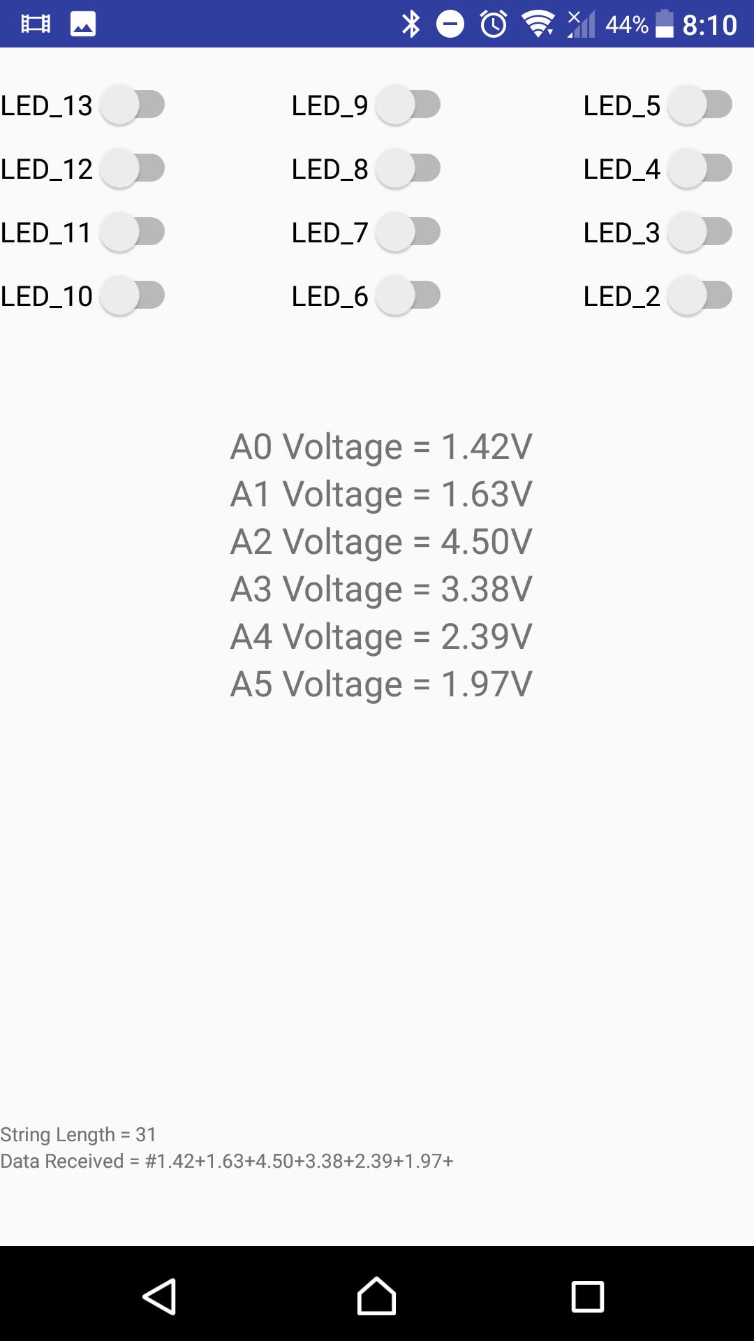 ZED Arduino Android BT