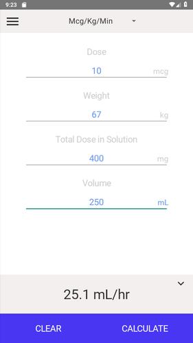 IV Infusion Calculator