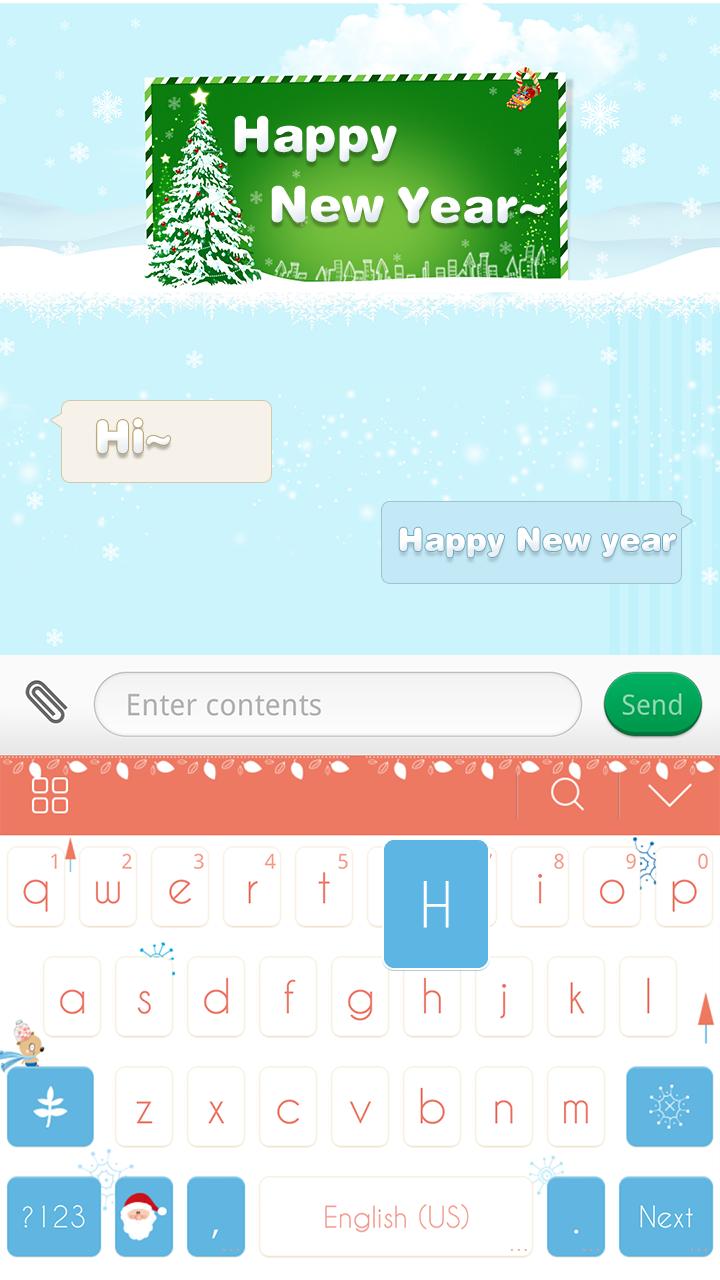 Snowy Theme for Emoji Keyboard