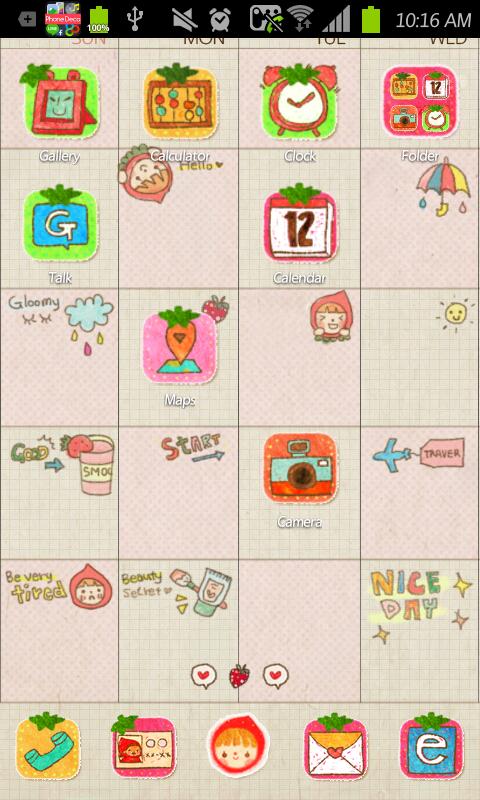 Diary go launcher theme