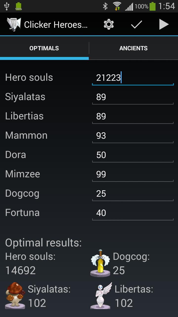 Clicker Heroes Calculator