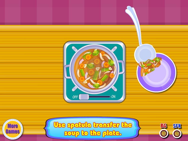 Delicious soup cooking games