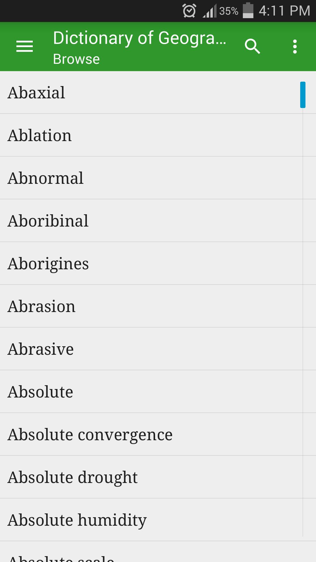 Dictionary of Geography