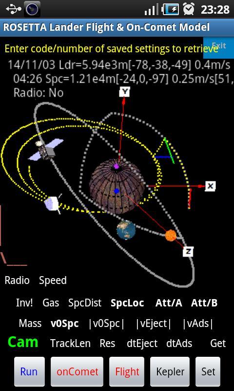 Rosetta Lander Space Maneuvers