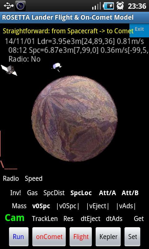 Rosetta Lander Space Maneuvers