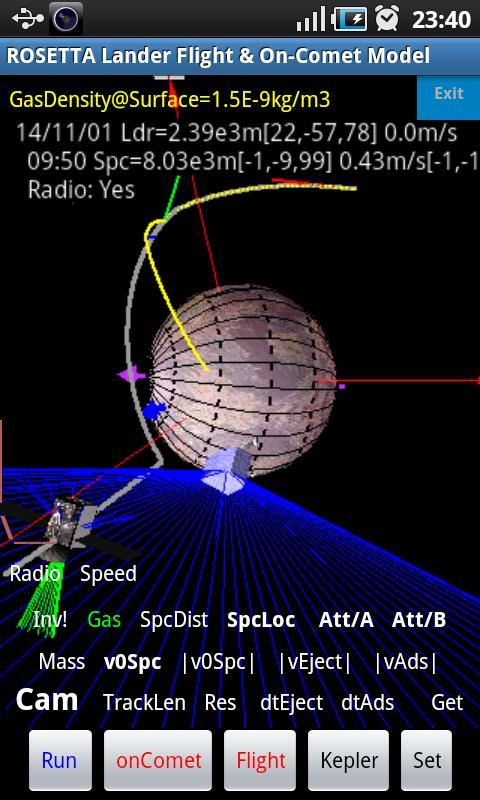 Rosetta Lander Space Maneuvers