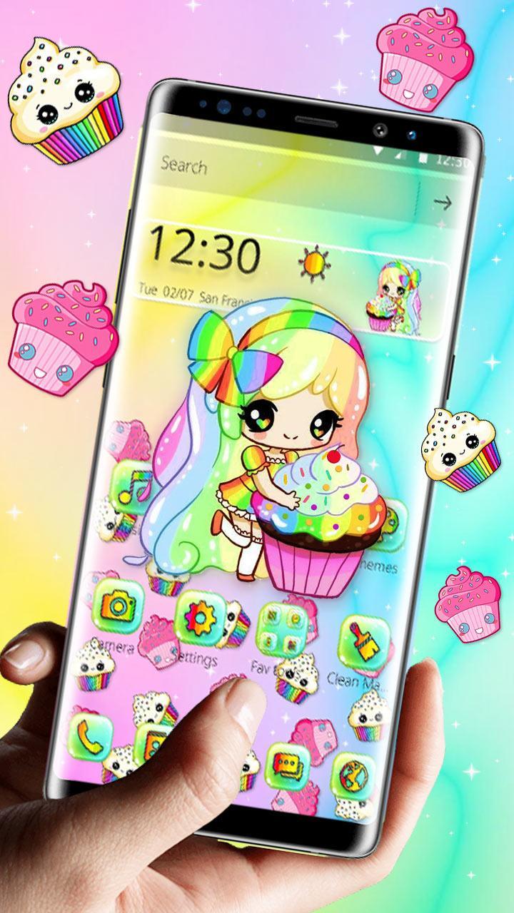 Delightful Sweet Cupcake Girl Gravity Theme