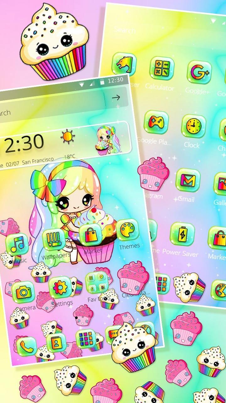 Delightful Sweet Cupcake Girl Gravity Theme