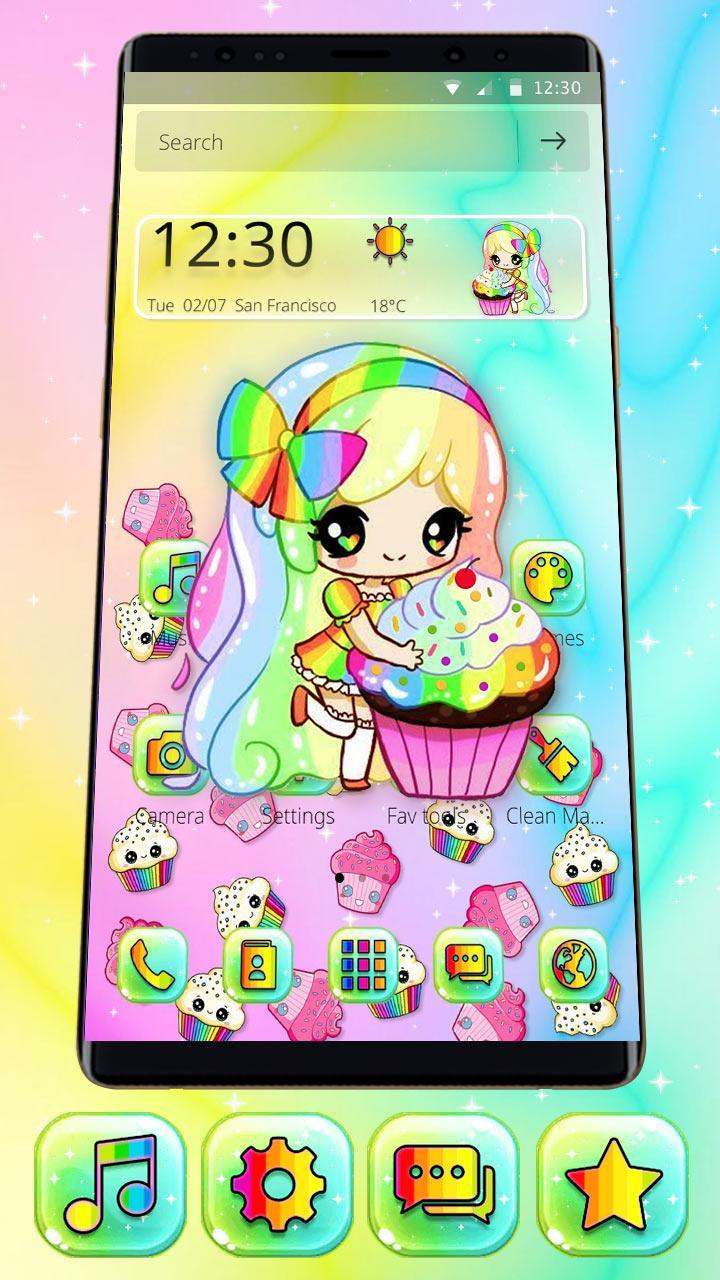 Delightful Sweet Cupcake Girl Gravity Theme