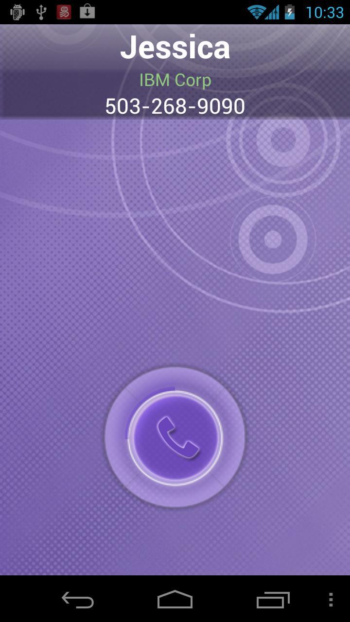RocketDial CallerID Purple