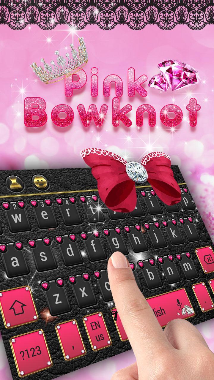 Minny Cute Pink Bowknot Keyboard