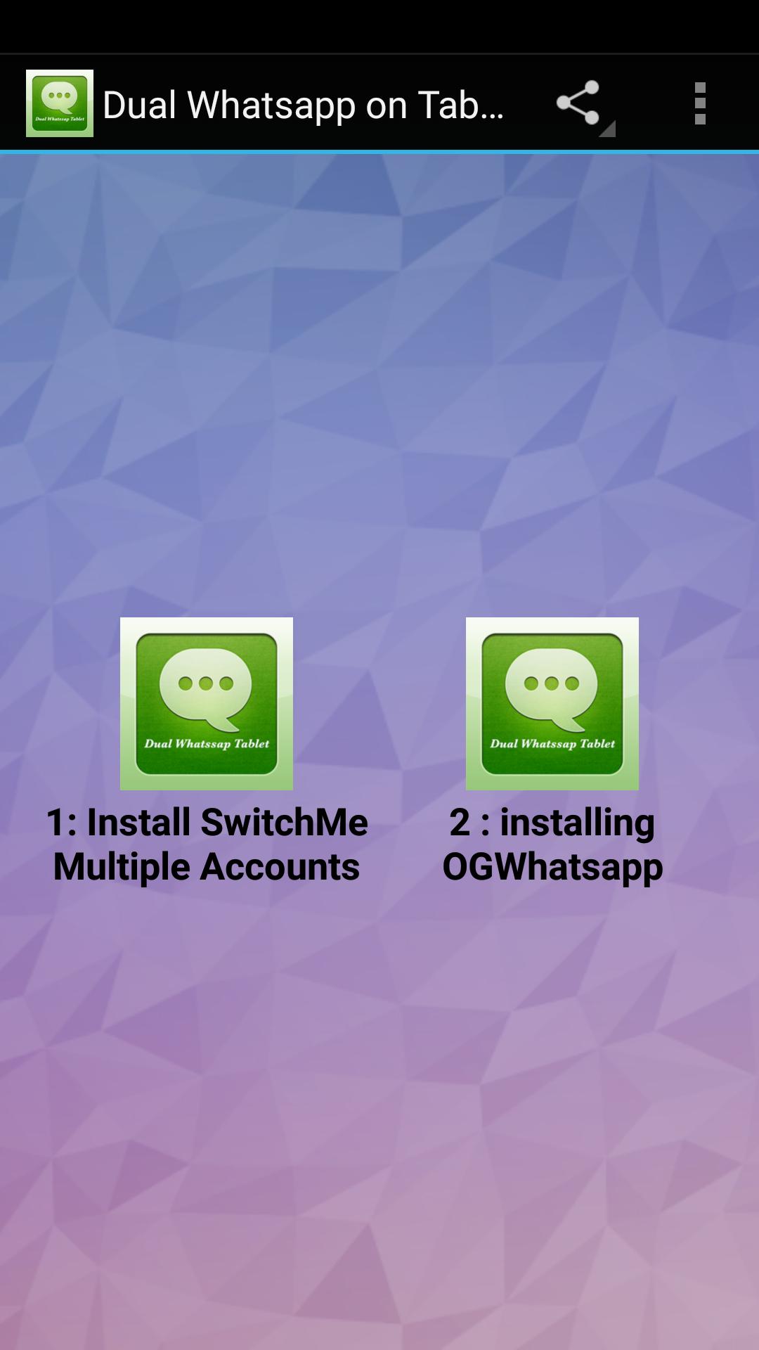 Install WhatsApp on my tablet