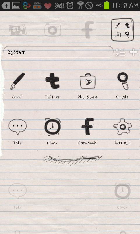 drawing wine GO launcher theme
