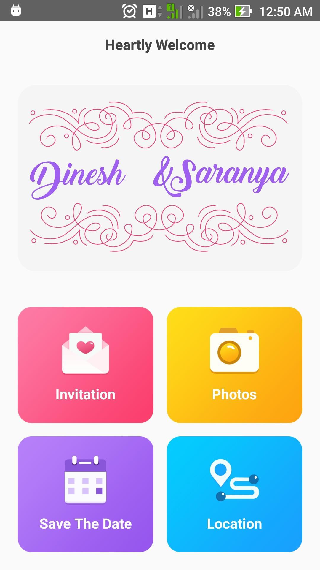Dinesh weds Saranya