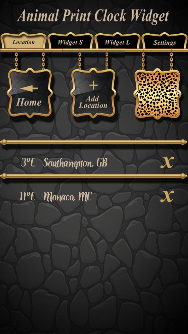 Animal Print Clock Widget