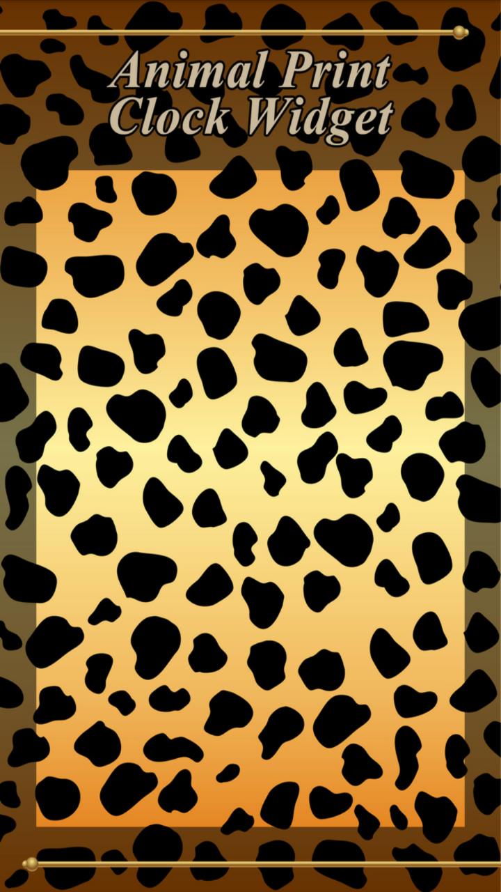 Animal Print Clock Widget