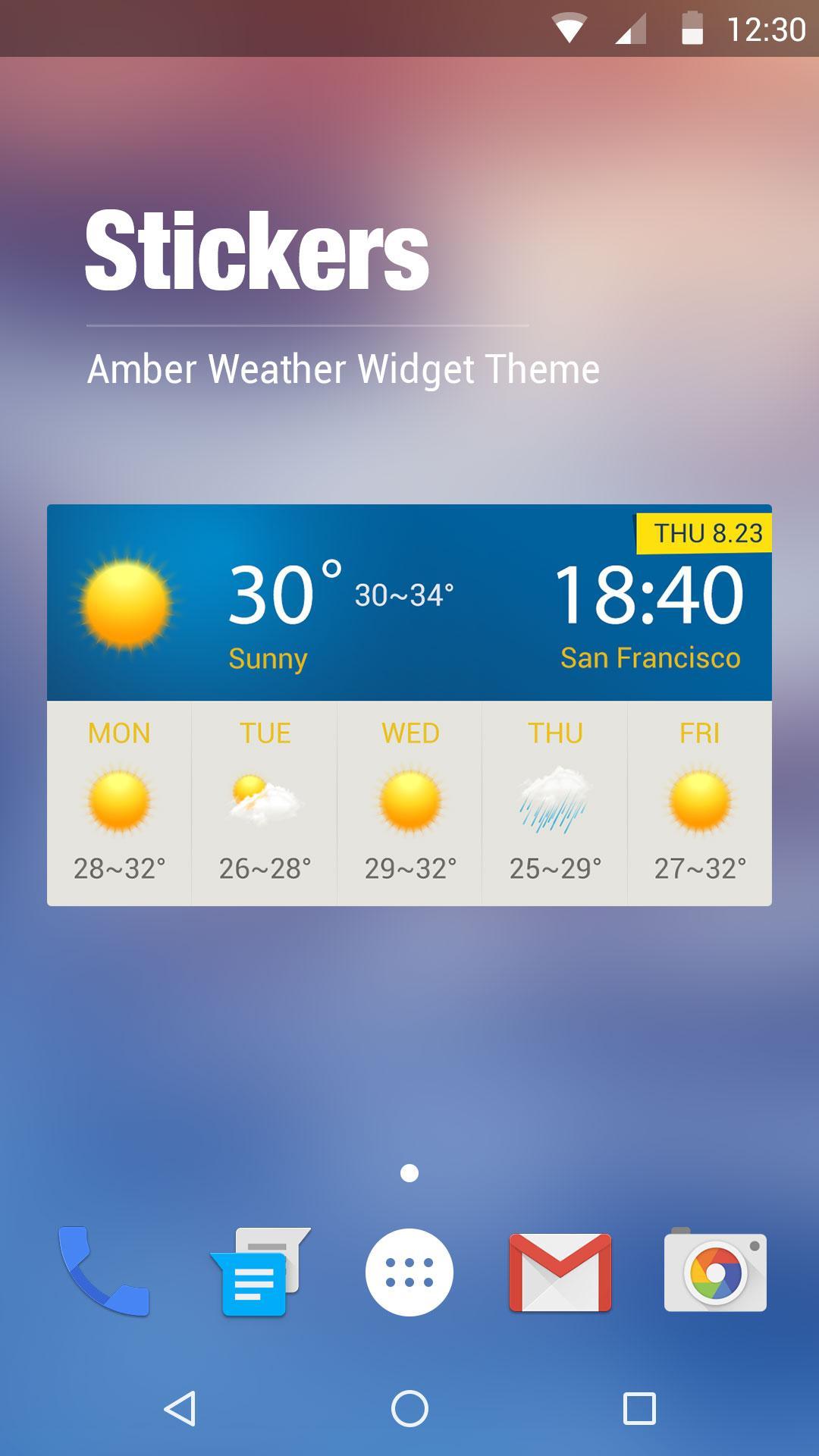 Clock & Weather Widget-Sticker