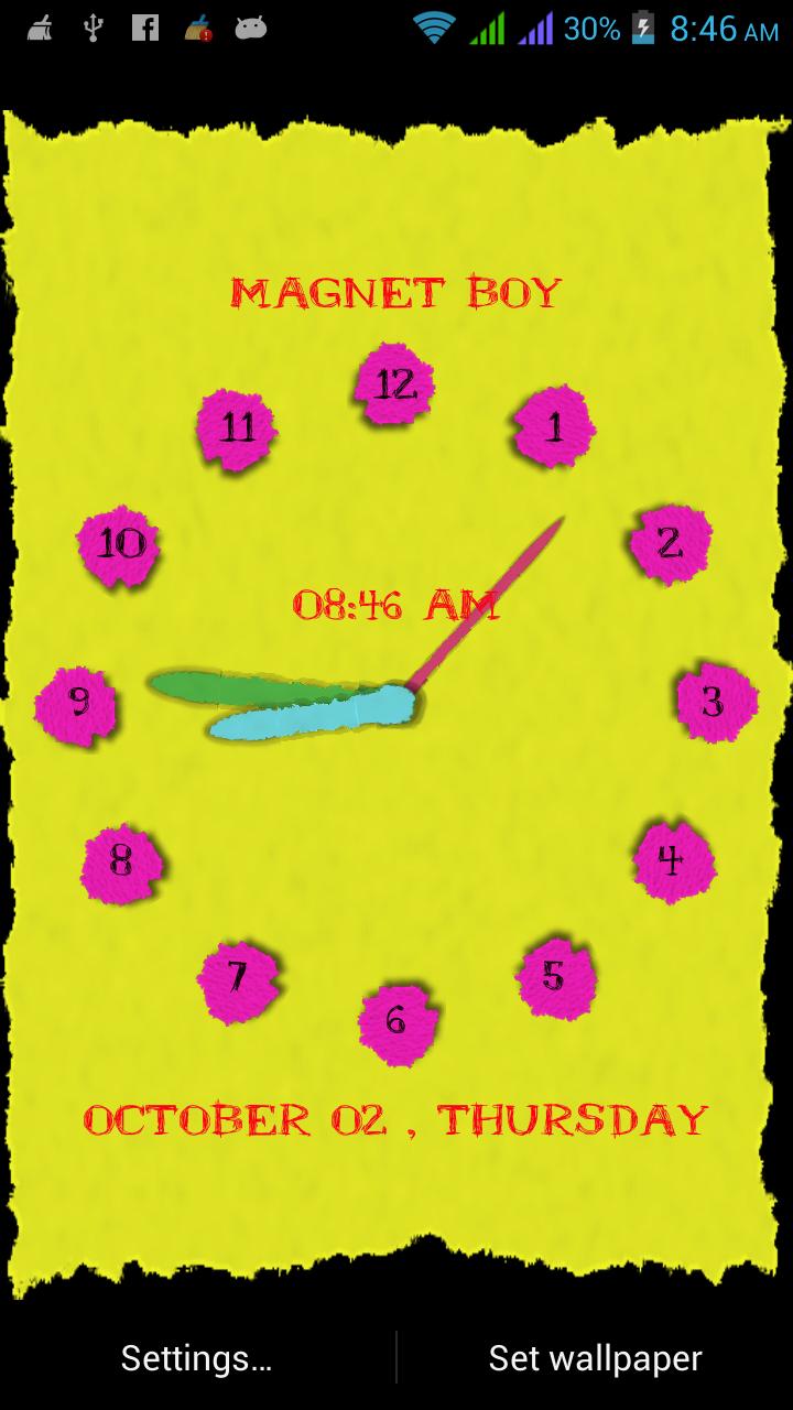 Color Paper Clock Free