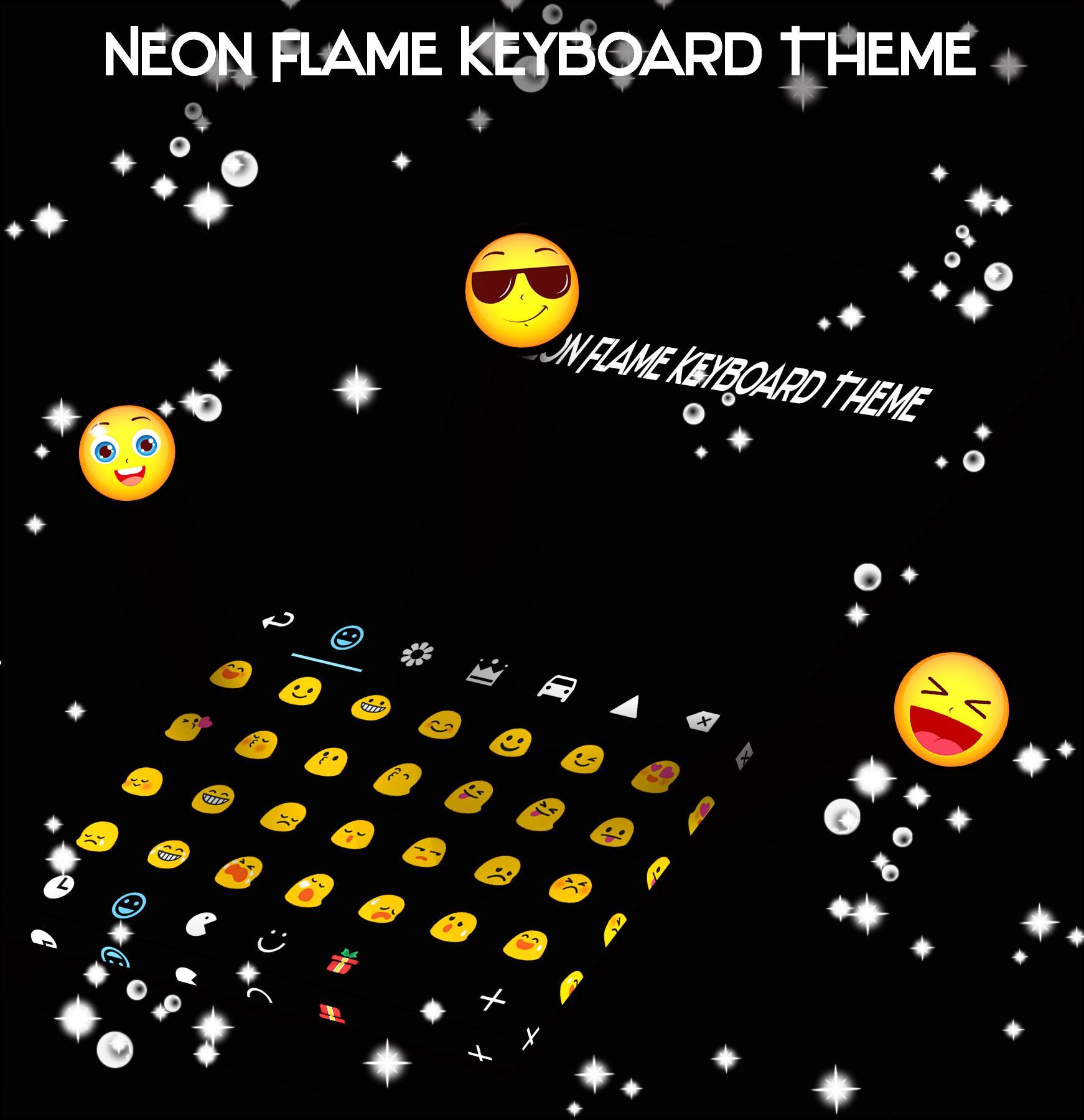 Neon Flame Keyboard Theme
