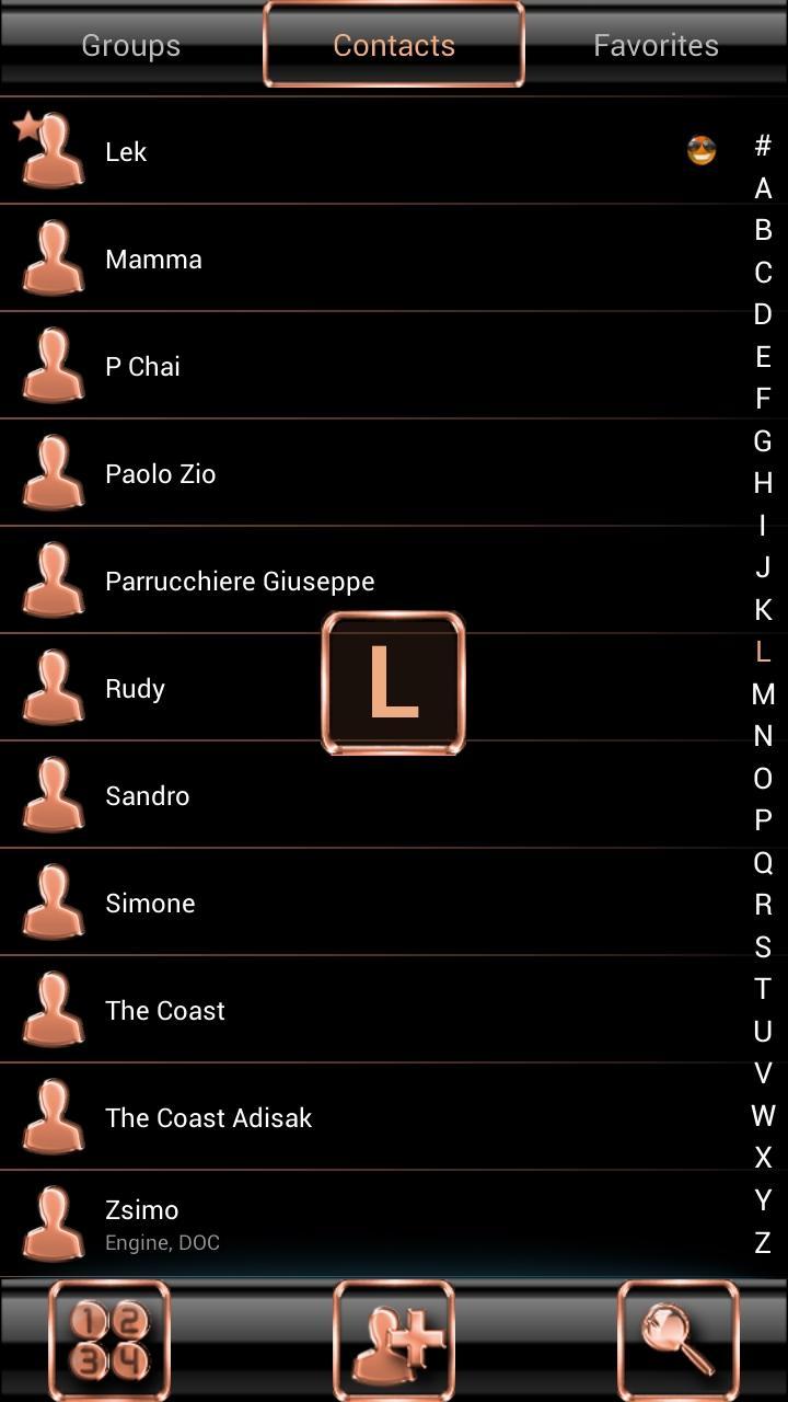 Dialer Theme GlassFrameBOrange