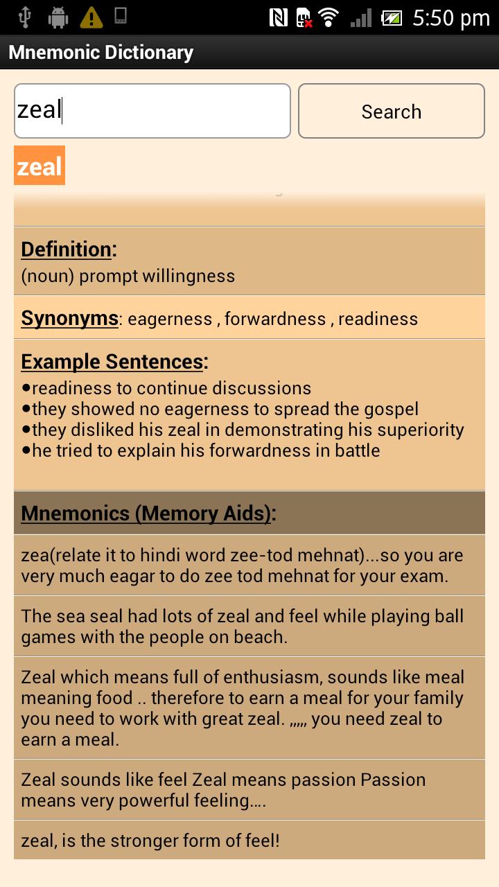 Mnemonic Dictionary