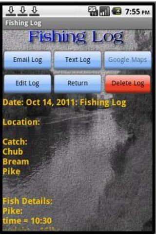 Fishing log trial