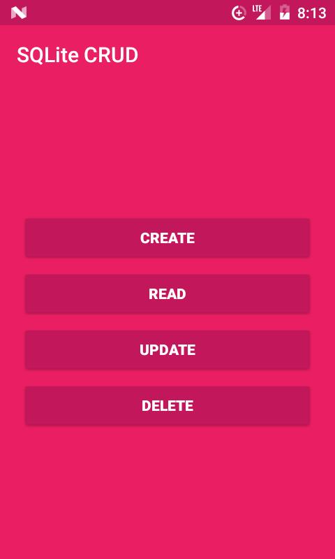 Android SQLite CRUD