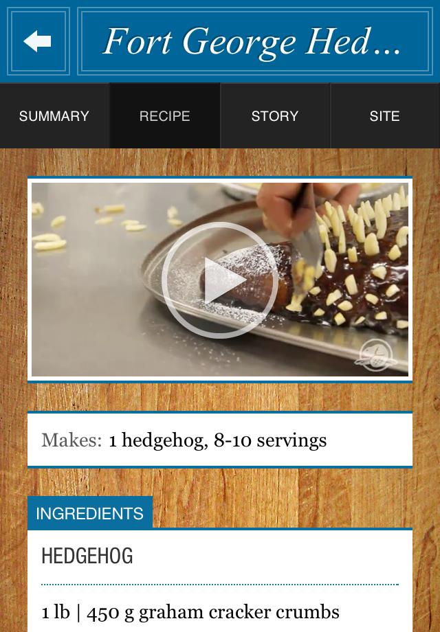 Parks Canada Heritage Gourmet