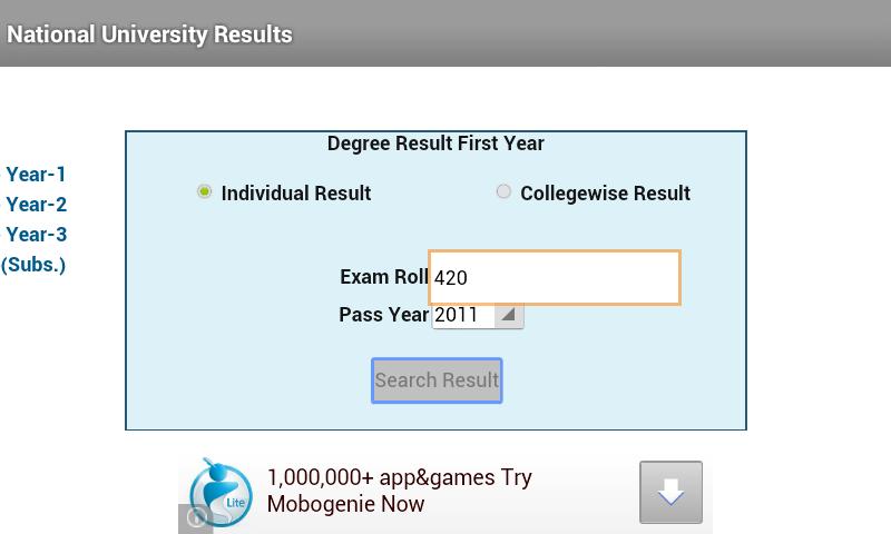 National University BD Result