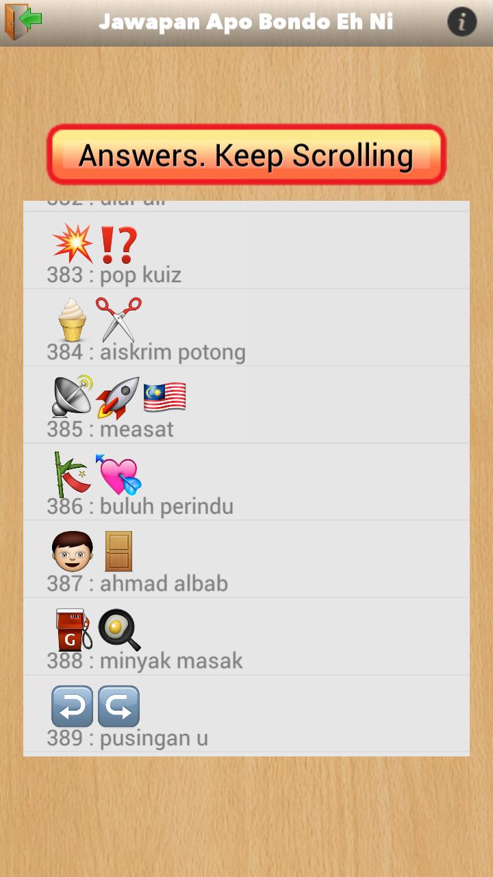 Apo Bondo Eh Ni - Answers