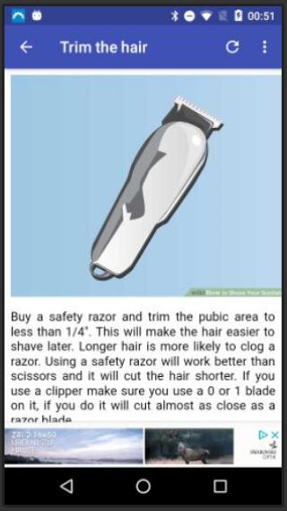 Remove penis Hair