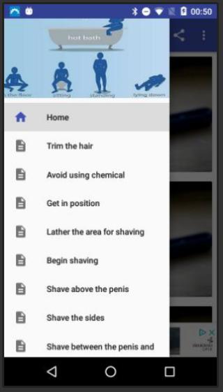 Remove penis Hair