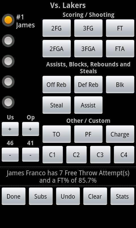 Individual Basketball Stats