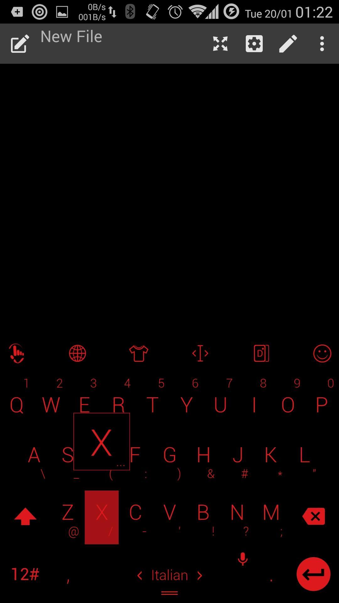 Keyboard Theme Flat Black Red
