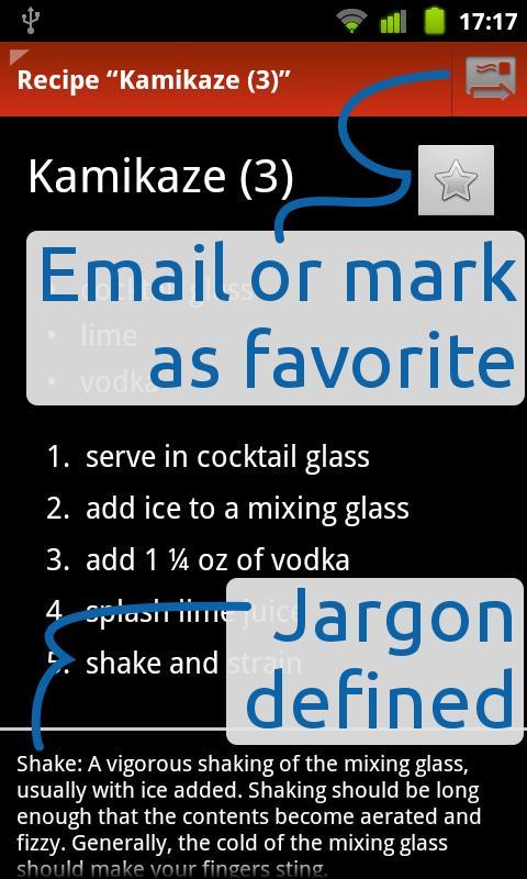 Top Shelf mixed-drinks recipes