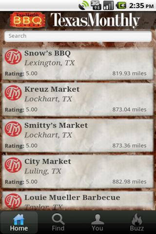 Texas Monthly BBQ Finder