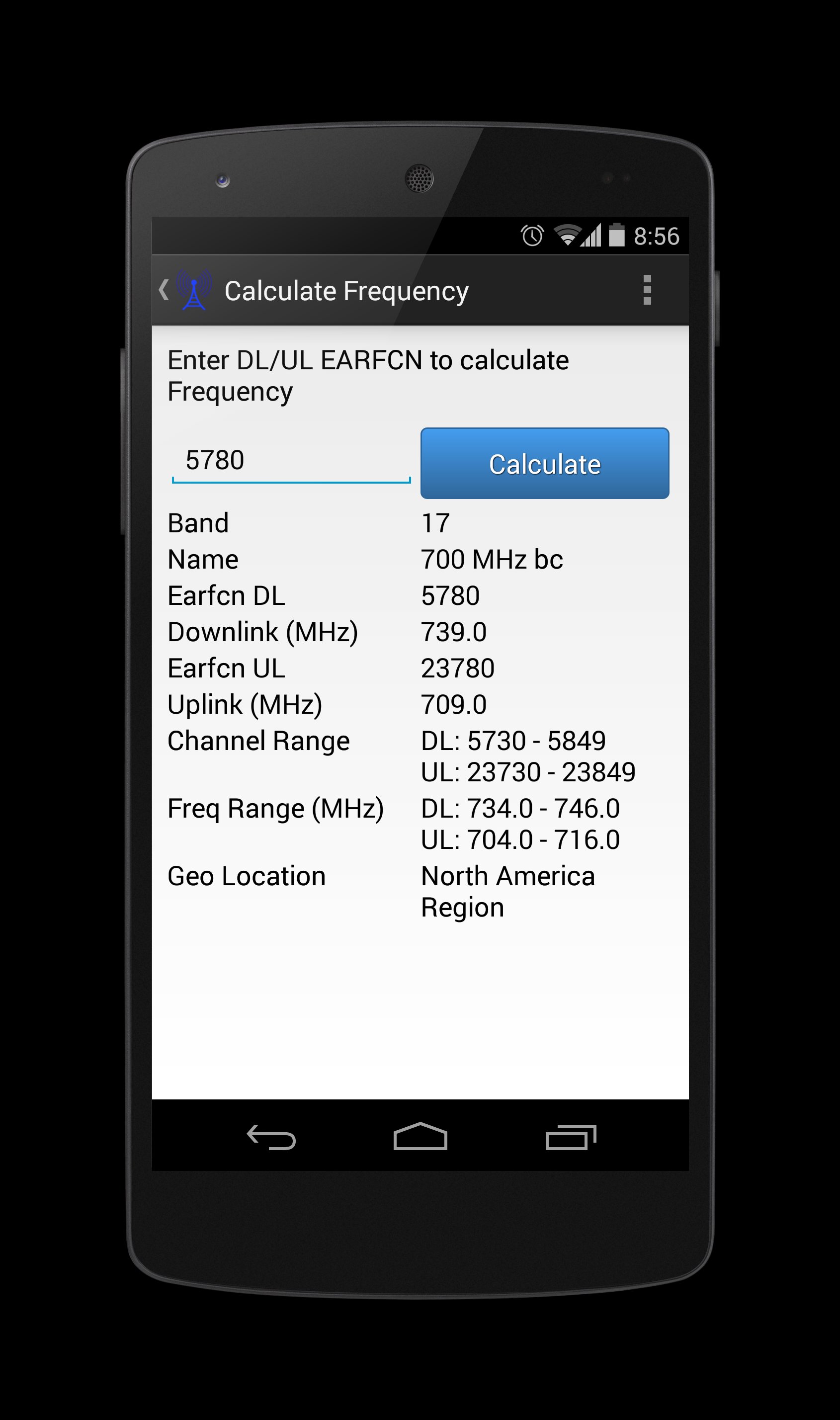 EARFCN Calculator
