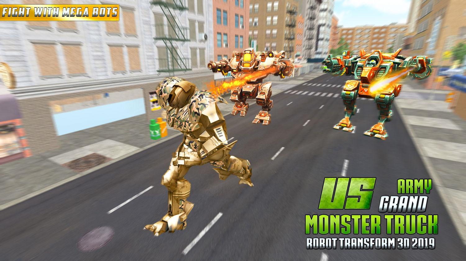 US Army Robot Monster Truck War