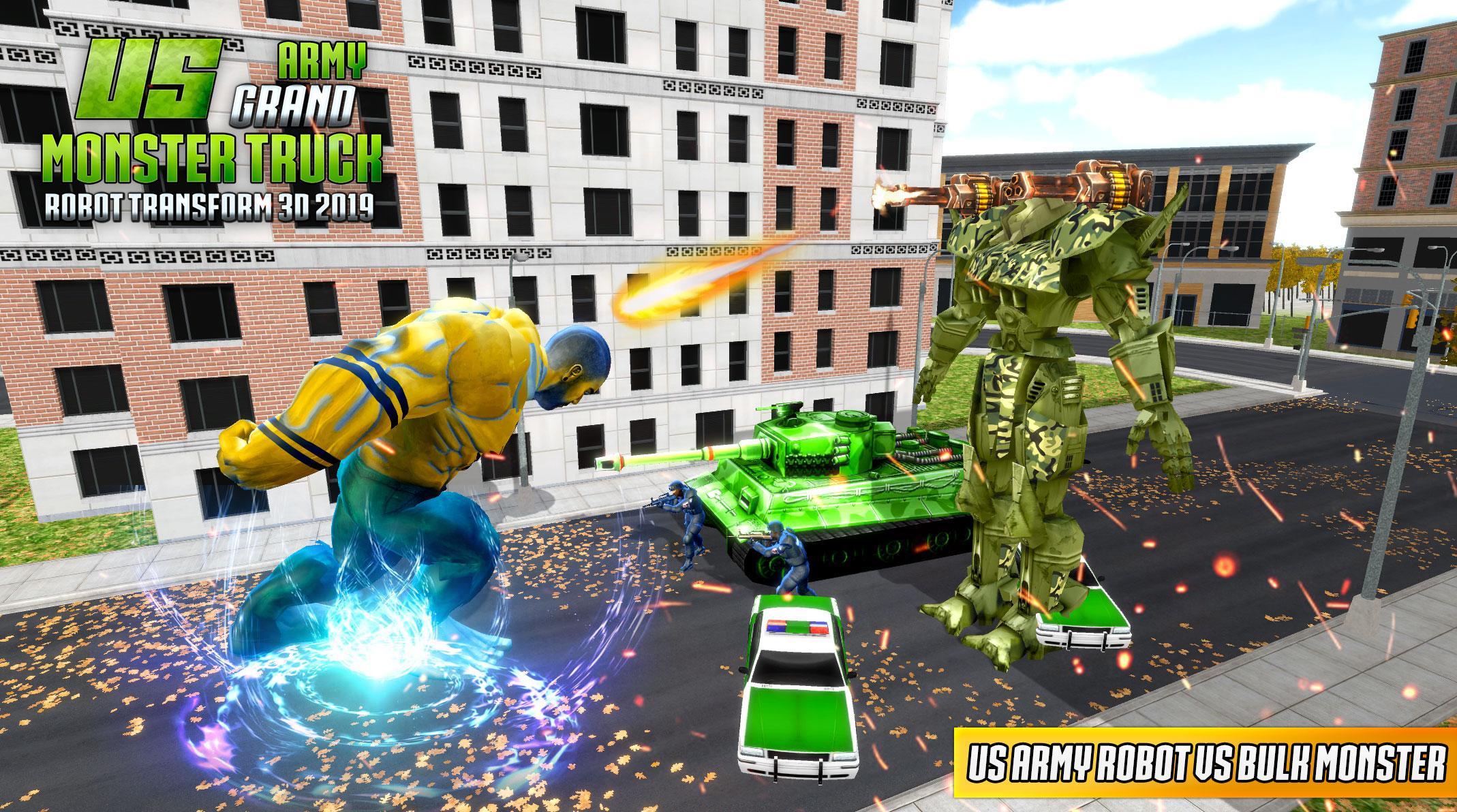 US Army Robot Monster Truck War