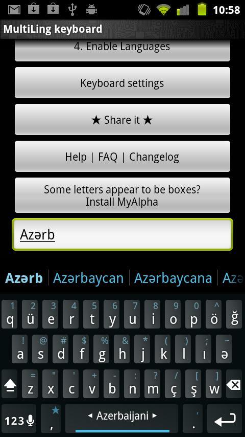 Azeri Keyboard Plugin