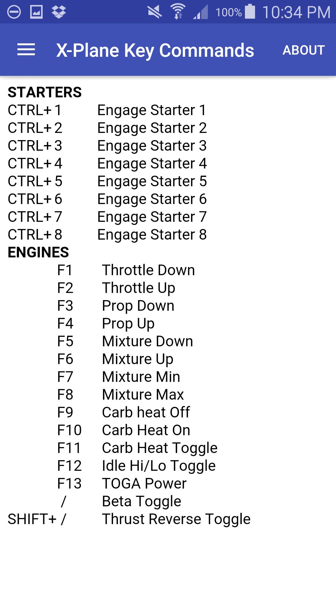X-Plane Key Commands