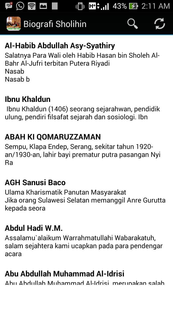 Biografi Ulama dan Sholihin