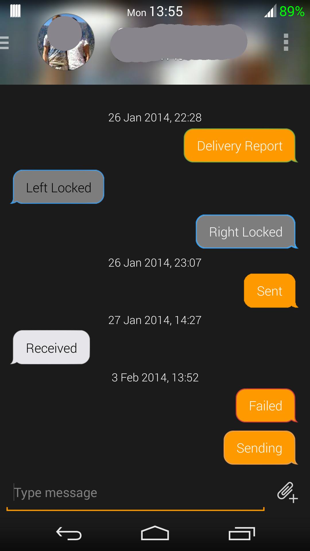 EvolveSMS Dark iOS Orange