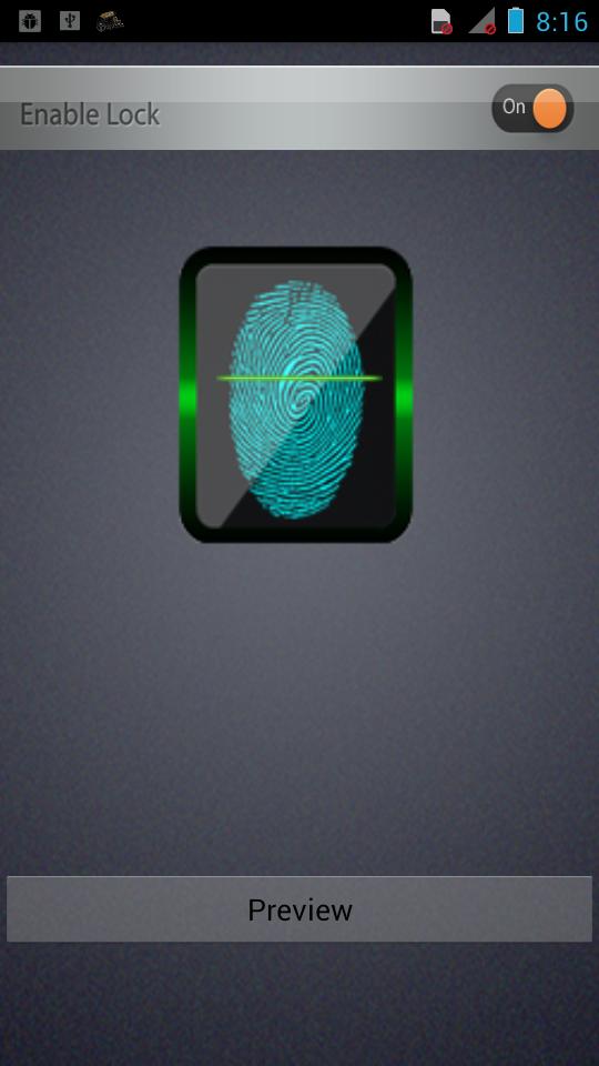 ThumbScanner Screen lock prank