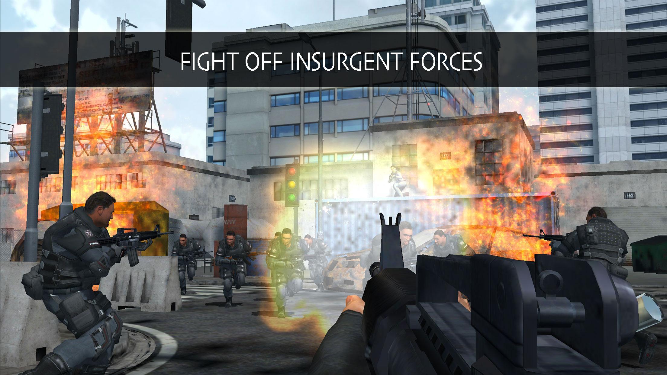 Modern battle in the dead city