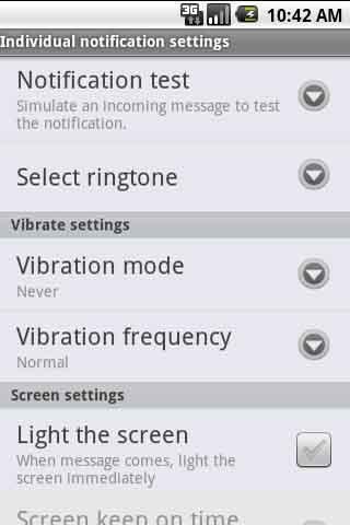 Easy SMS Individual Setting