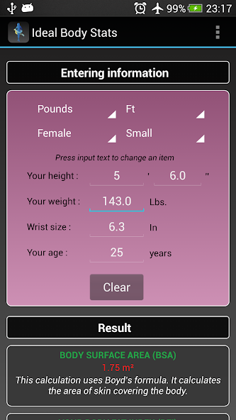 Ideal Weight BMI Adult & Child