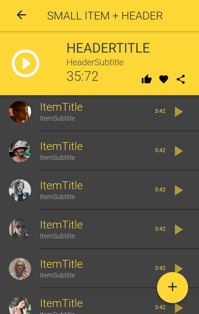 Ionic 3 Material Design UI Theme - Yellow Dark
